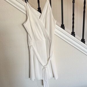 Elegant White Wrap Dress